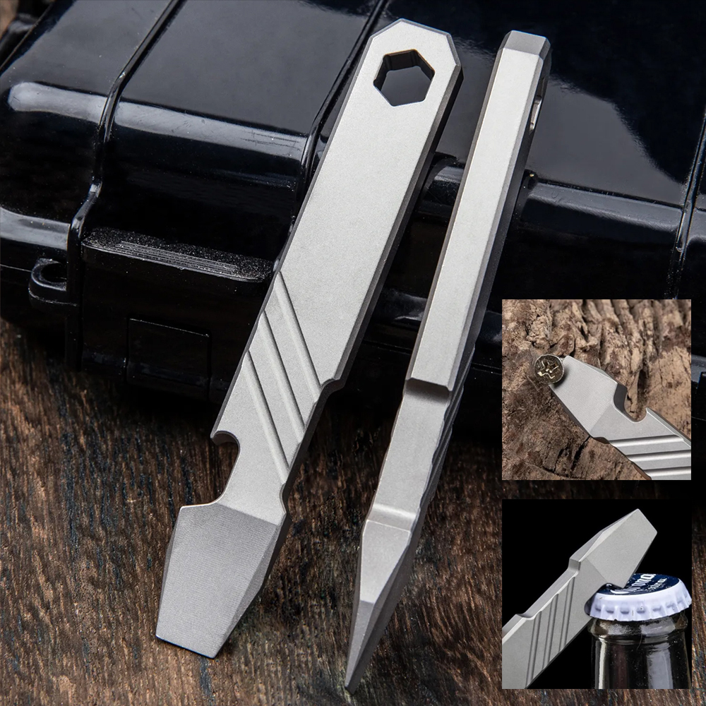 Titanium Pry Bar - Titanium EDC Pry Bar Tool –