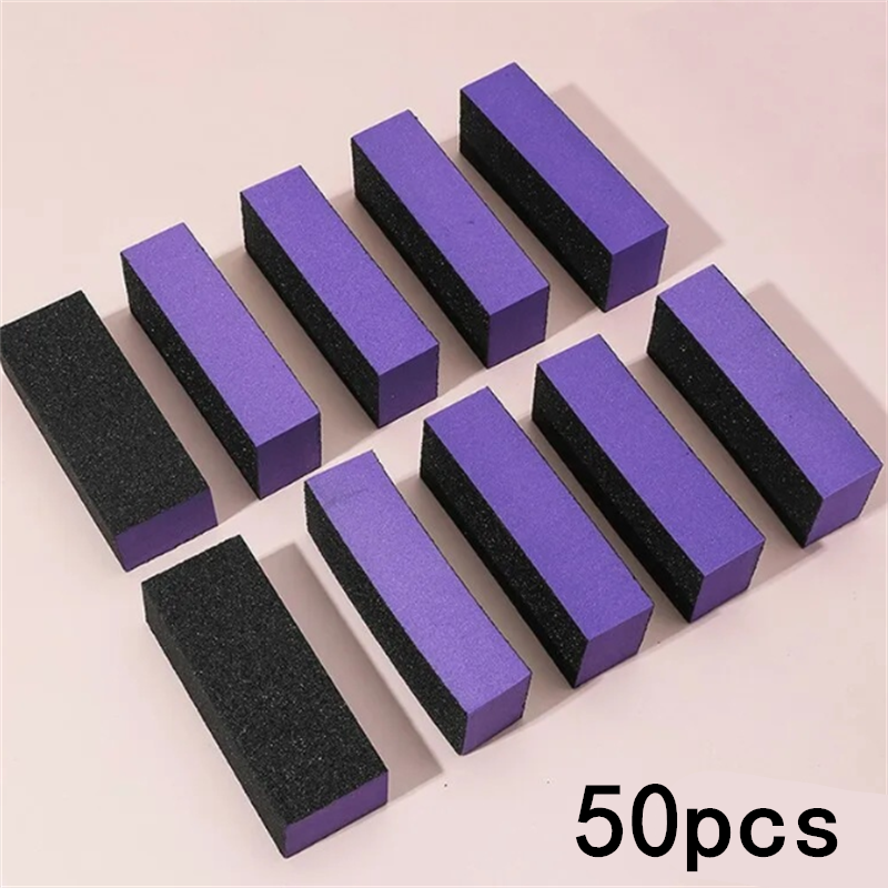 Nail File Titanium - 10/20/50pcs 3 Side Sponge Nail Buffer