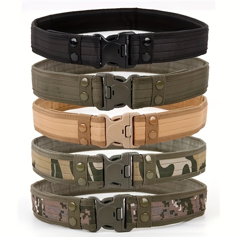 Edc Concealed Carry - Men's Belt Outdoor Camouflage Tactical Belt