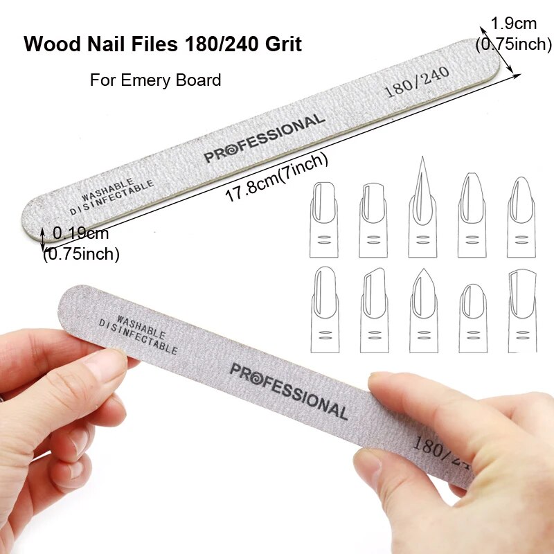 100Pcs Wooden Nail File Profes - Nail File Titanium review and price
