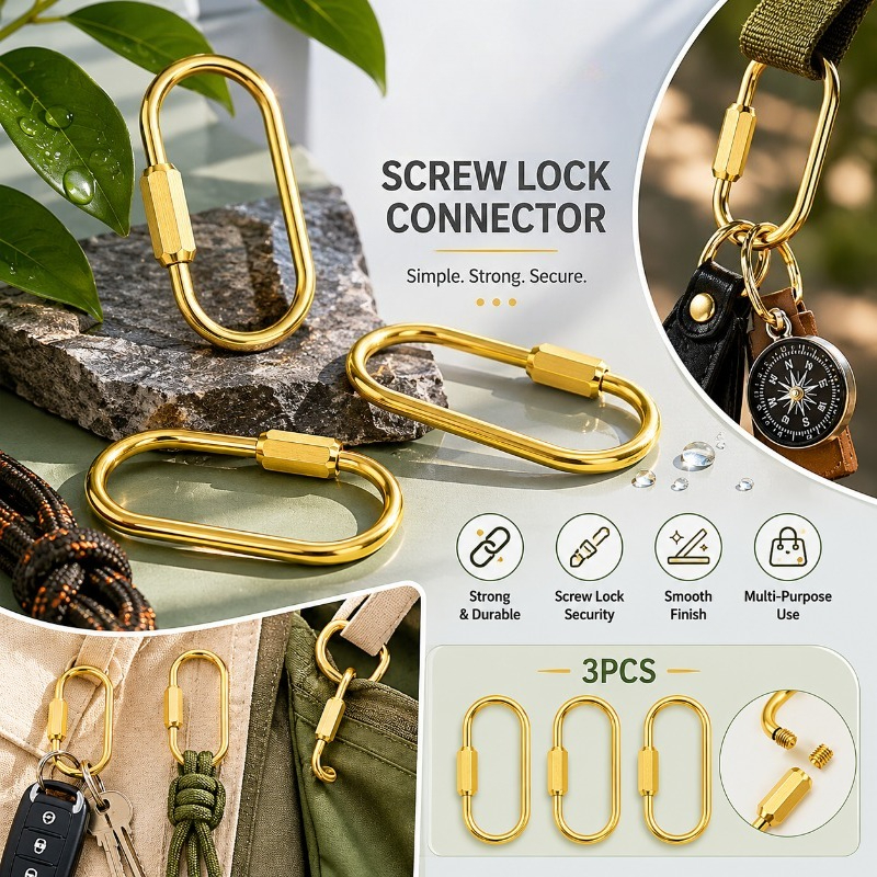 Pure Copper Oval Screw Lock Ke - Edc Car Carry review and price