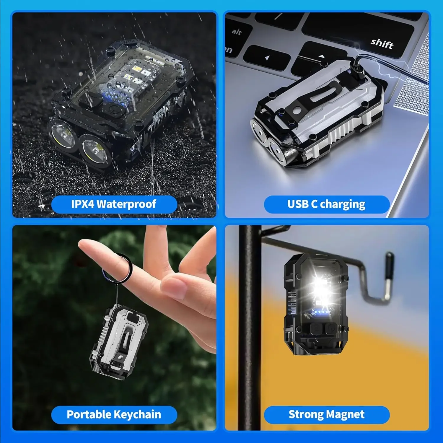 Clip-On Flashlight Rechargeabl - Keychain Flashlight review and price