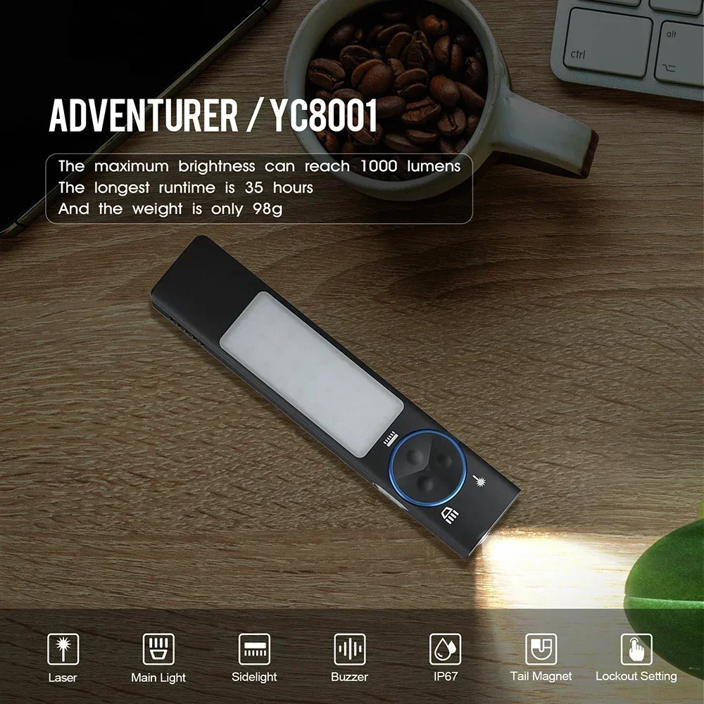 YC8001 1000LM Mini EDC Flashli - Keychain Flashlight review and price