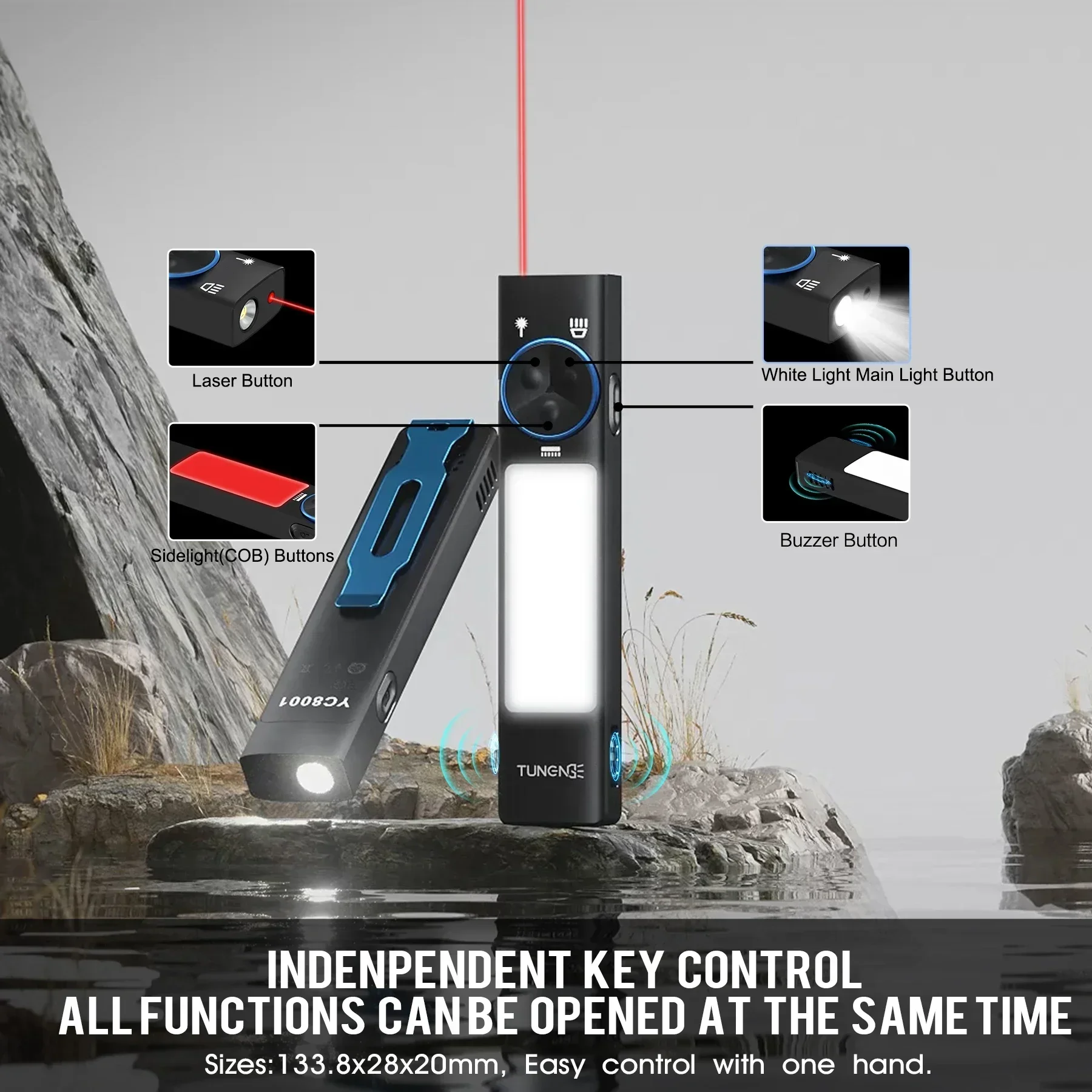 YC8001 1000LM Mini EDC Flashli - Keychain Flashlight review and price