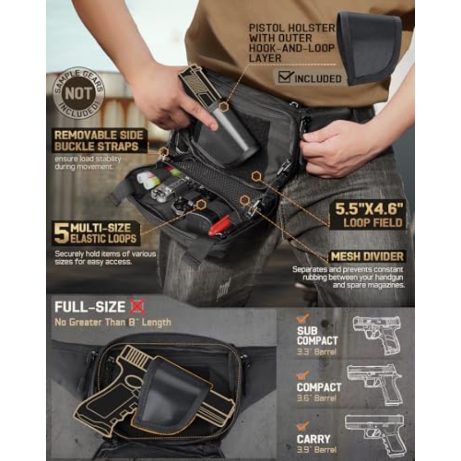 Tactical Concealed Carry Fanny - Edc Carry Fanny Pack review and price