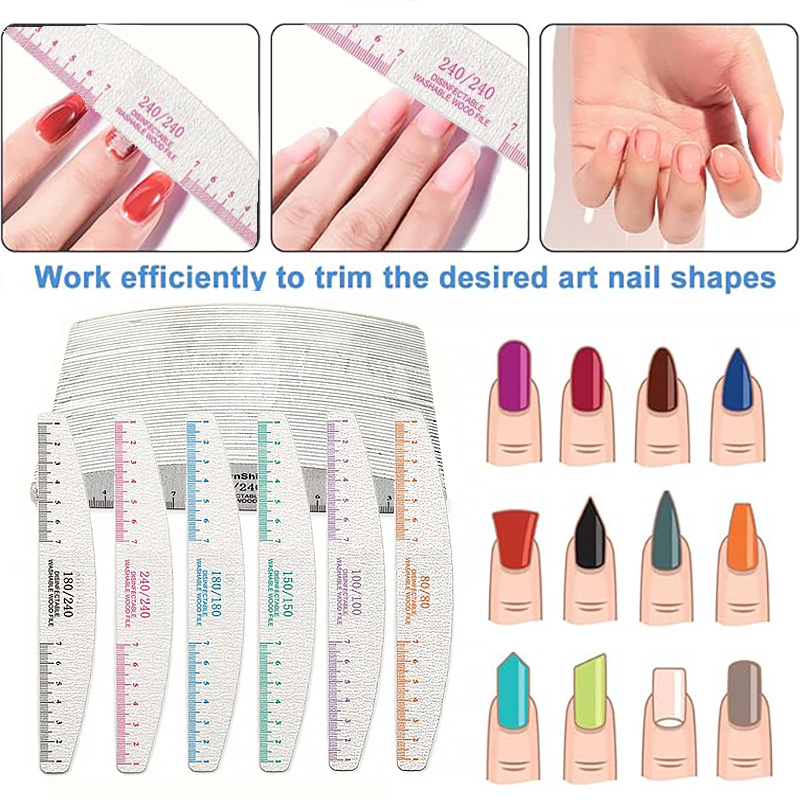 50/100pcs Rule Print Nail File - Nail File Titanium review and price