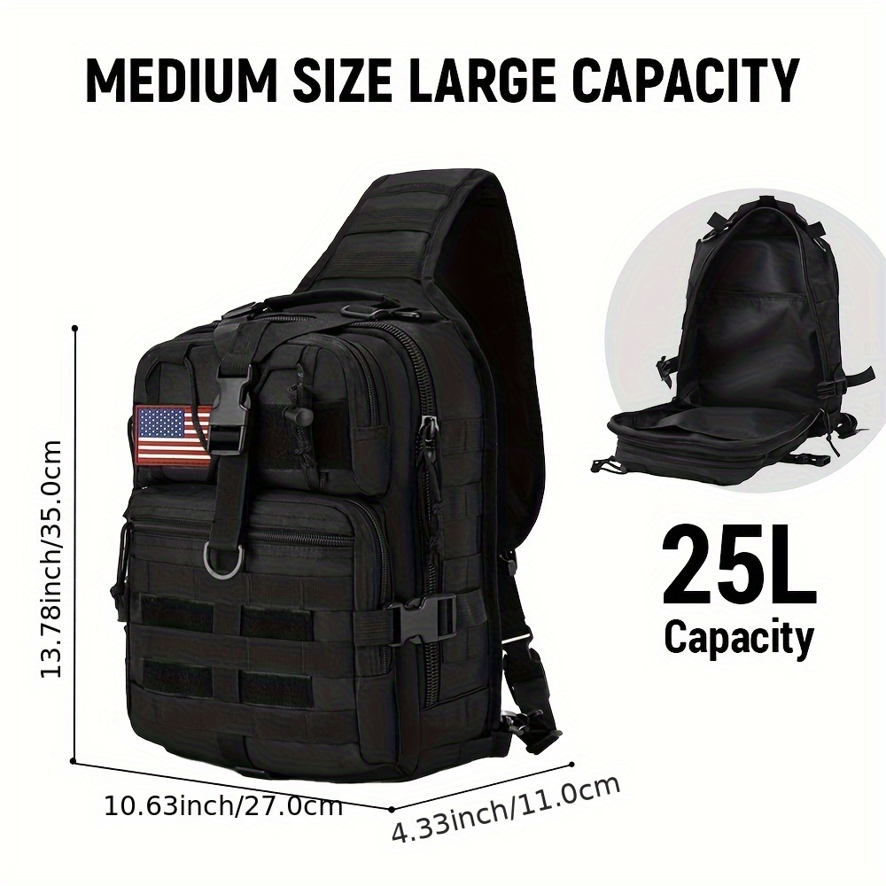 1pc 6.6gal Tactical Sling Back - Edc Front Carry Bag review and price