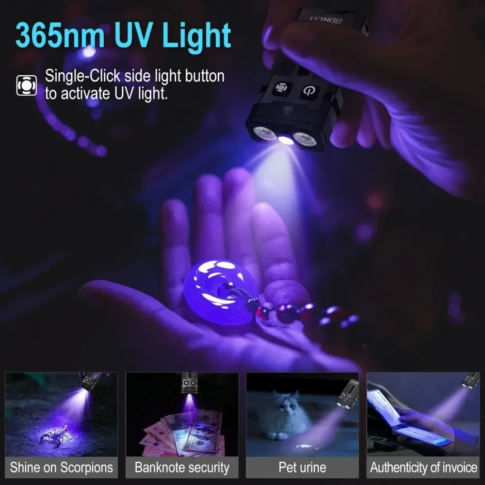 BORUiT EV20 1100LM EDC UV Keyc - Keychain Flashlight review and price