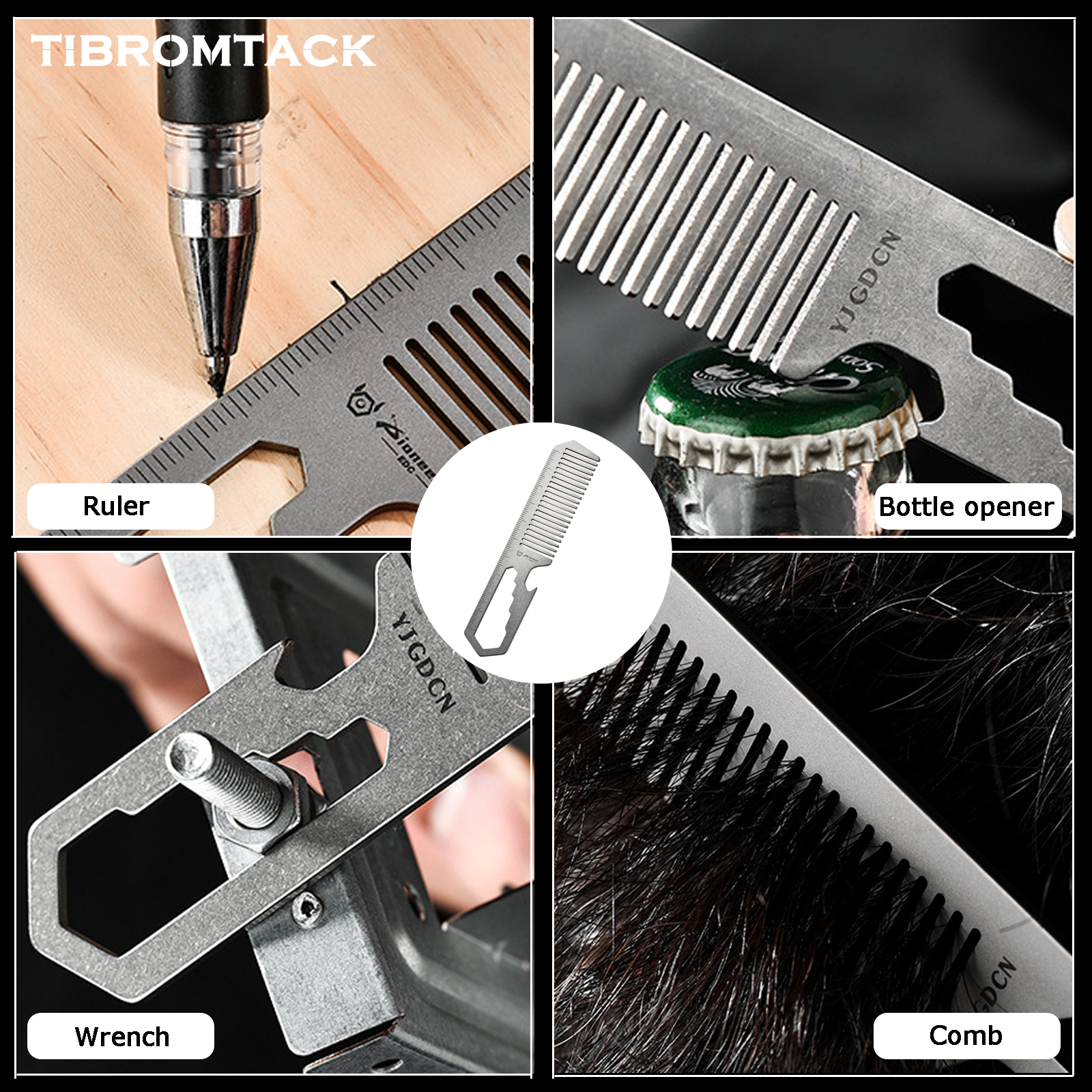 TIBROMTACK Titanium 4-in-1 EDC - Comb Pocket Titanium review and price