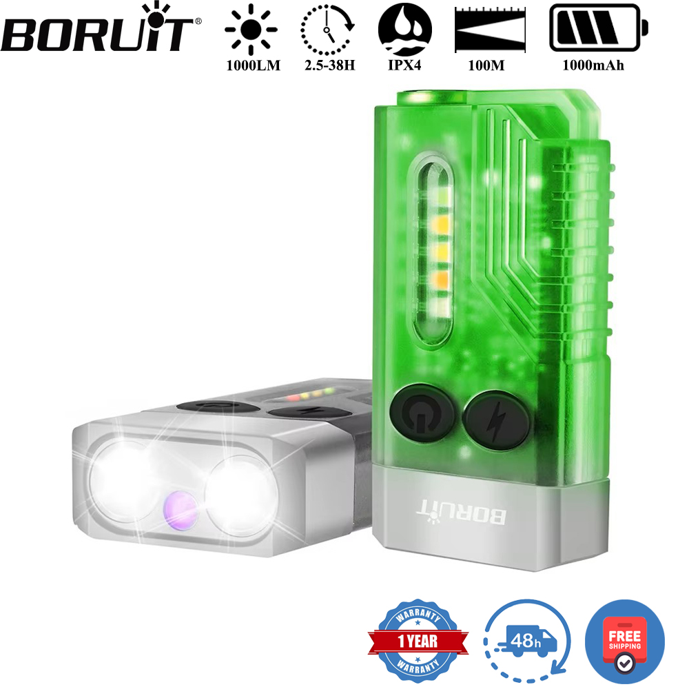 BORUiT V10 Keychain UV LED EDC - Keychain Flashlight review and price