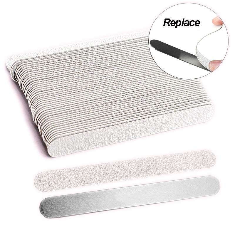 50Pcs/100Pcs Grey Removalble P - Nail File Titanium review and price